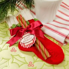 86 Best Diy Party Favors Images Guest Gifts Boutique Bows Candy Christmas Party Favors That Can Double As Placecard Settings Love These Slippers Taht Look Like Stockings And Have Stick Candy Cute For A Dinner