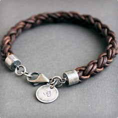 Trend símil cuero trenzas pulsera con circonita bala cierre magnético