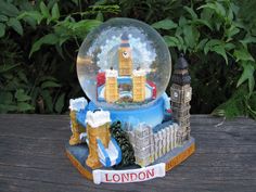 Big Ben,Tower London Eye Grand Boule de Neige avec Musique,14 cm