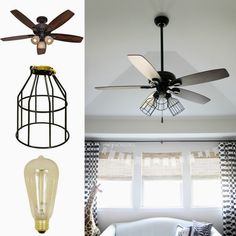 crazy wonderful: diy cage light ceiling fan crazy wonderful: diy cage light ceiling fan