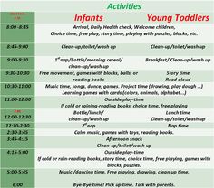 infant daily schedules