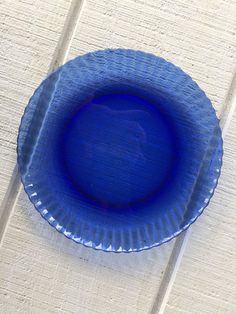 Vintage blue glass dinnerware Cobalt Blue dinner plate salad ... Vintage blue glass dinnerware Cobalt Blue dinner plate salad ...