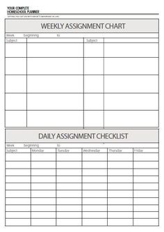 weekly student planner template