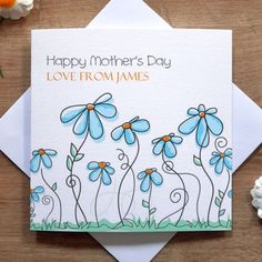 personalised handmade cornflowers mothers day card cute love mum mummy - Mother039s Day Greeting Card Messages personalised handmade cornflowers mothers day card cute love mum mummy - Mother039s Day Greeting Card Messages