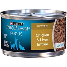 Purina Pro Plan Wet Cat Food, Focus, Kitten Chicken and Liver Entre, 3