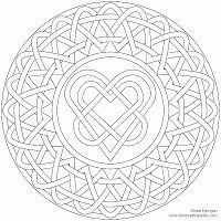 Celtic Heart Knot Coloring Page