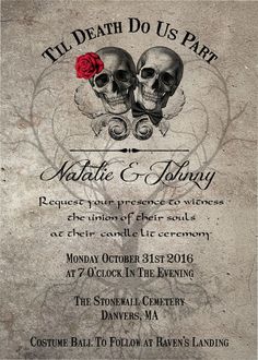 gothic wedding invitations