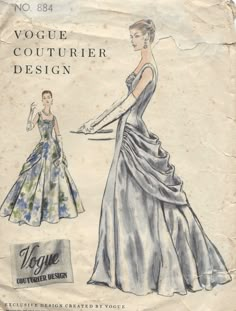 Vintage Fashion Sketches, Fashion Design Sketches, Fashion Vintage, Vintage Couture, Vintage Dress Sketches, Fashion Sewing Design, Fashion Designer Aesthetics, Fashion Design Patterns, Fashion Illustration Vintage