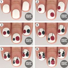 61 Best Winter Nail Art Tutorials Images On Pinterest Christmas 18 Easy Step By Christmas Nail Art Tutorials For Beginners 2016