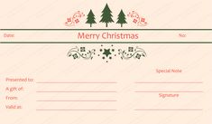santa gift certificate