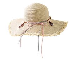 Leisial Femme Capeline Melon Paille Chapeau Bob Casquette visi/ères de Paille Anti-Soleil Respirant Anti UV pour /ét/é Plage Loisir Voyage