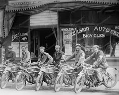 c1910 Vintage Photo Reprint Couple on EXCELSIOR AUTOCYCLE Motorcycle CA