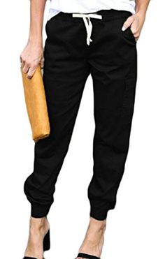 Nanquan Women Stretch Casual Sport Drawstring Printed Jogger Pants