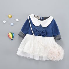 Dolwins Baby Girls Winter Faux Fur Coat Bowknot Flower Printed Outerwear Jacket