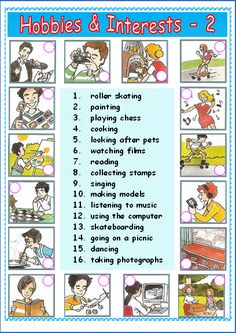 hobbies interests