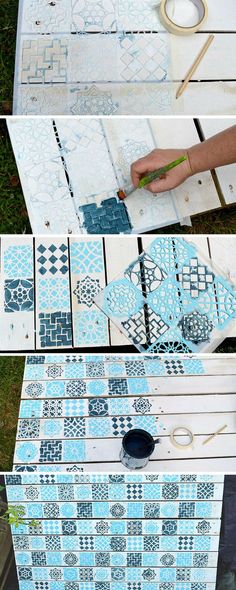 diy terrassenbarpläne so erstellen sie einen marokkanischen fliesenstil auf einer lackierten holzpalette mit einem stenci 230 besten holz ideen bilder pinterest in 2018 diy terrassenbarpläne so erstellen sie einen marokkanischen fliesenstil auf einer lackierten holzpalette mit einem stenci 230 besten holz ideen bilder pinterest in 2018
