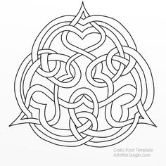 Free Freeform Celtic Knot Templates For Tangling Coloring Doodling These Are Samples From The Design Class