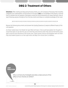 Best Animal Farm Images Animal Farm George Orwell English Using The Documentbased Questions Technique For Literature George Orwells Animal Farm Book Healthy Food Essay also Law Assignment Writing Service Australia Essay Examples For High School Students