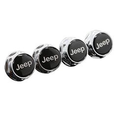 NEW 4X Car License Plate Frame Security Screw Bolt Caps Covers For JEEP Black