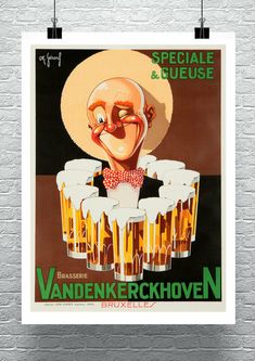 Man As Industrial Palace Vintage German Poster Canvas Giclee Print 17x30 in.