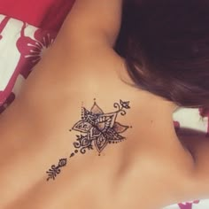 P E R F E C T Back Tattoo, Back Of Neck Tattoo, Neck Tattoo, Flower Tattoo Designs, Henna, Spine Tattoos, Beautiful Tattoos