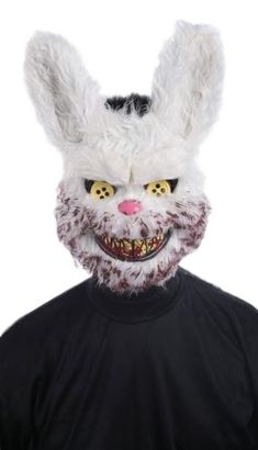 Zombie Lapin Blanc Masque Adultes Animal Halloween Déguisement Robe