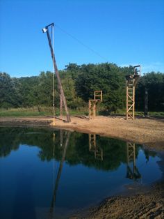 swing rope pond dock off water farm pole lake swings jump backyard telephone fun brave board lots really but 14ft