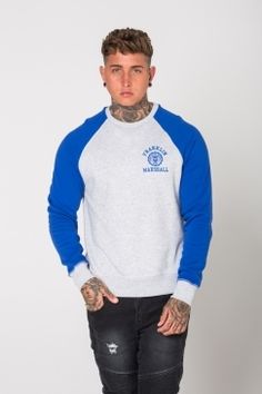 Franklin & Marshall - Light Nylon Jacket- Black | The brand new ... Franklin & Marshall Two-tone Sweatshirt - Blue, Round neck plush sweatshirt, Sleeves with contrasting colours