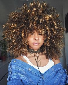 Highlights In Curly Hair Ideas Curly Hair Styles Naturally Natural Hair Styles Curly Hair Styles