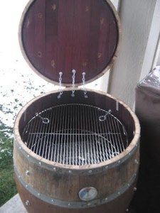 14 Best Wine Barrel Smoker Images Whiskey Barrels Wine Barrel Table Bar Furniture Bbq Pit Smoker