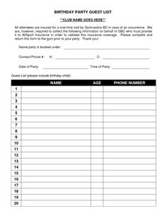 how to make a guest list on an excel template guest list wedding excel party guest list template