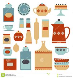 Vintage Kitchen Utensils Illustration kitchen utensils , kitchenware for cooking or preparing foods and Vintage Kitchen Utensils Illustration kitchen utensils , kitchenware for cooking or preparing foods and