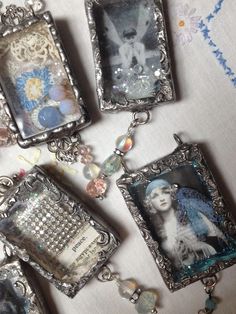 Soldered Pendant Necklace /'Imagine /' Vintage flapper girl photo Lead-Free Solder