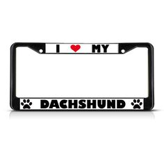 PEACE LOVE CATS METAL HEAVY DUTY CHROME License Plate Frame Tag Border