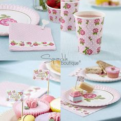 Shabby Chic Vintage Rose Design Paper Disposable Plates Pack 8 great ... Shabby Chic Vintage Rose Design Paper Disposable Plates Pack 8 great ...