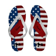 Patriotic Stars Beach Sandals Independence Day Shoes Accessories Unisex Flip-Flops Custom Summer Printed Flip Flops Pool Flip Flops
