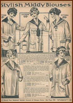 Bath 1910s Vanity Butterick Wall Art Retro Vintage Fashion Advertising 1916 Fashion Page w Child /& Adult Sketches Home Decor