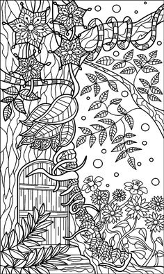 Enchanted Forest Colouring Page