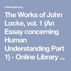 an essay concerning human understanding pdf