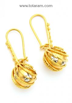 Baby Earrings Kids Jewelry 22k Gold Pinterest Gold Hoop Earrings Ear Bali In 22k Totaram Jewelers Indian