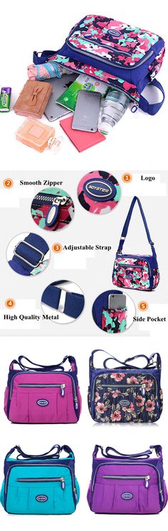 KE/_ Lady Colorful Shopping Pouch Flower Balloon Zipper Shoulder Cross Body Bag