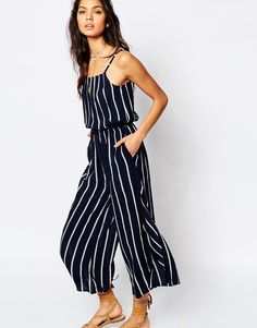 Green, Medium RINKOUa Women Summer Striped Sleeveless Back Zipper Wide Short Pants Rompers Jumpsuits