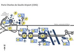 paris charles de gaulle airport map