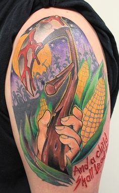 stephen king tattoos tattoo movies corn children horror writer sleeve inspired leg thigh stills sleeves stories piece film visit written