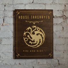 Mother Of Dragons Game Of Thrones Wooden Carved Distressed Sign
