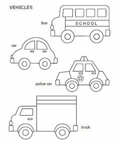 free printable car police car school bus and truck great for quiet book inspiration