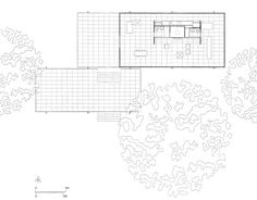 Farnsworth House - Mies van der Rohe - 1951 Floor Plan & Section ... Farnsworth House - Mies van der Rohe - 1951 Floor Plan & Section ...