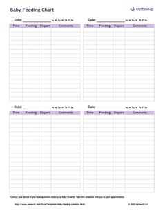 printable daily tracker page for infant or baby record free printable infant feeding chart