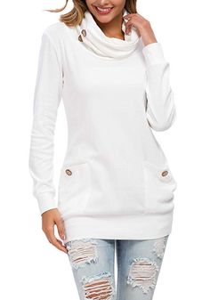 Lilly Posh Women/’s Sherpa Fleece Casual Long Sleeves Button Neck Splice Sweater Casual Pullover Sweatshirt