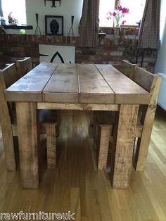 22 Best Chunky Dining Table Images Rustic Chunky Beam Dining Table 3 Thick Top Chairs Solid Wood Package Price